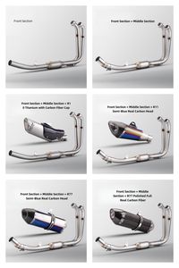 Kit de Escape Delantero, Intermedio y Completo de Acero Inoxidable, Apto para Modificaciones de Motocicletas CFMOTO 450SR - Product Image 2