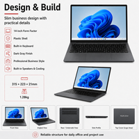 Laptop Aziendale Sottile da 14 Pollici con Intel Ultra 5 115U 8 Core, Win10/11, Porta RJ45, 1,28kg, Lettore di Impronte Digitali, Disponibile, 1920x1200