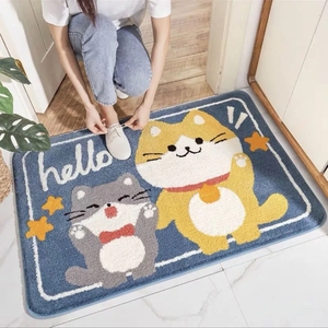 Alfombras personalizadas <span class=keywords><strong>de</strong></span> fábrica al por mayor <span class=keywords><strong>de</strong></span> 60x40cm, alfombras modernas <span class=keywords><strong>de</strong></span> poliéster con diseño floral, tapetes suaves. - Product Image 4