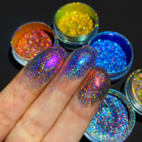 Gros arc-en-ciel holographique changement de couleur pigment réfléchissant poudre libre Multichrome Laser fard à paupières caméléon Pigment
