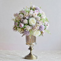 Décor floral de mariage de haute qualité, fleurs artificielles, toile de fond florale, boule de fleurs, décoration de réception de banquet, fournitures de décoration d'événements