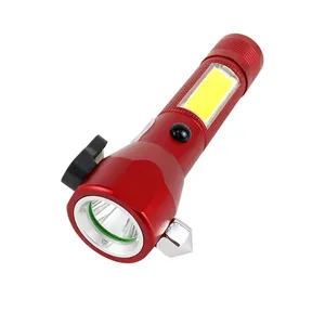 2023 torche de marteau de sécurité 10W 450 Lumens lampe de poche LED étanche rechargeable pour l'auto-défense