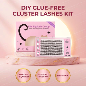 Korean PBT 0.07MM Waterproof Cluster Lash Handmade with Invisible Cotton Band for Long Lasting Daily Wear Use - Product Image 3