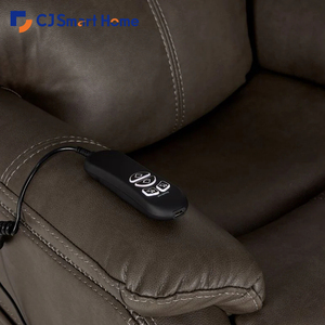 Chaise inclinable en cuir confortable et relaxante moderne <span class=keywords><strong>pour</strong></span> salon avec capacités d'inclinaison électrique et d'appui-tête - Product Image 5