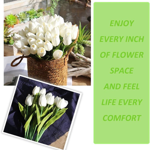 1pc <span class=keywords><strong>Fleurs</strong></span> <span class=keywords><strong>artificielles</strong></span> en PU, tulipes au toucher réel, <span class=keywords><strong>fleurs</strong></span> de tulipes pour mariage, fête, Pâques, décoration de printemps, décoration de la maison - Product Image 6