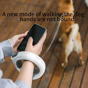 Laisse rétractable KingHon pour animaux de compagnie, laisse pour chien avec poignée, longueur de la corde de 3 m, mains libres avec lumière LED, anneau lumineux coloré, laisse pour animaux de compagnie - Product Image 5
