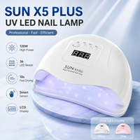 Lampe UV LED SUNX5 Plus 120W en gros pour ongles, séchoir rapide personnalisé avec logo, machine de polymérisation pour vernis gel, idéale pour salon de manucure