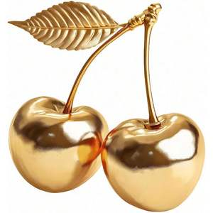 เสื้อยืดแขนสั้นผู้หญิงแบบสั่งทำพิเศษ ผ้าฝ้ายธรรมดา พิมพ์ลายเชอร์รี่ เสื้อฤดูร้อน ระบายอากาศได้ดี ผ้าเจอร์ซีย์ - Product Image 3