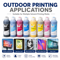 Encre d'impression éco-solvant OBW Factory aux couleurs vives et brillantes pour PVC, vinyle, caissons lumineux publicitaires, encre résistante aux intempéries pour tête d'impression Epson