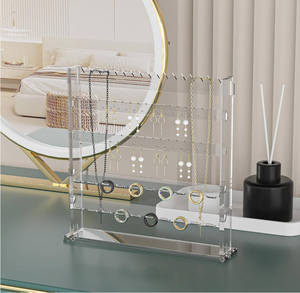 Hot bán rõ ràng Acrylic <span class=keywords><strong>Modular</strong></span> đồ trang sức hiển thị Vòng cổ Organizer đứng cho hiển thị - Product Image 4