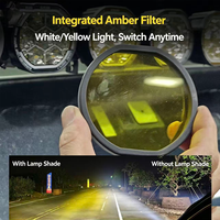 Projecteur LED tout-terrain 3,5 pouces 100W IP67 étanche, éclairage de toit, phare de conduite, feu antibrouillard pour Tank Jeep Wrangler Ford Bronco SUV
