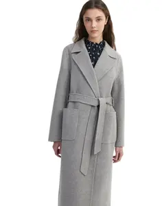 Oversize donna giacca lana Veste en laine Cash elegante lungo Trench in lana da donna