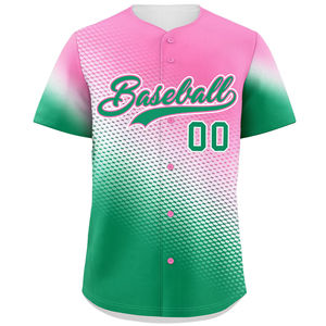 100% polyester en relief blanc Baseball sweat personnalisé brodé imprimé maille bouton Softball porter respirant séchage rapide - Product Image 6