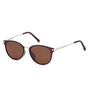 Gafas de Sol Retro Unisex con Protección UV400, Lentes Polarizadas de PC, Montura Negra C2, Dorado Té C3, Gris Dorado, para Conducir, Pescar, Viajar, Moda - Product Image 1