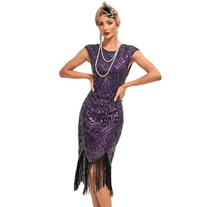 <span class=keywords><strong>Robe</strong></span> de soirée à sequins et franges pour femme, style années 1920, rétro, <span class=keywords><strong>grande</strong></span> <span class=keywords><strong>robe</strong></span> de soirée, <span class=keywords><strong>robe</strong></span> de <span class=keywords><strong>cocktail</strong></span>, <span class=keywords><strong>robe</strong></span> de bal, <span class=keywords><strong>robe</strong></span> de danse Charleston - Product Image 2