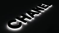 Lettres rétroéclairées en métal 3D Enseigne LED personnalisée Lettres de canal lumineuses Halo Signalisation éclairée Visage noir WhiteLightBusiness Logo Display