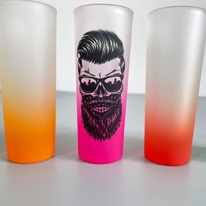 Verre à shot dégradé givré de 2,5 oz, 3 oz, 70 ml avec fond coloré ombré pour impression par transfert thermique par sublimation - Product Image 2