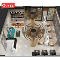 Mobilier de Salon de Coiffure en Gros Prix Compétitif pour Coiffeur, Poste de Miroir, Réception de Salon de Beauté, Design 3D
