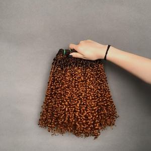 Cabello humano brasileño Funmi al por mayor, mechones de duendecillo doblemente dibujados, cabello humano virgen 100% # T4/30, color sin desprendimiento ni enredos - Product Image 2