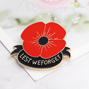 Эмалированные сувенирные булавки для ветеранов Красного мака - Product Image 1