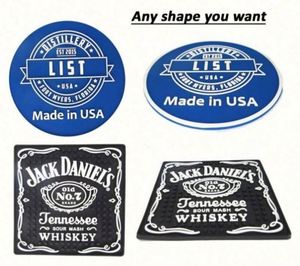 Posavasos de PVC Suave Antideslizantes con Impresión a Todo Color, Posavasos Cuadrados Personalizados, Posavasos para Bebidas de Goma - Product Image 5