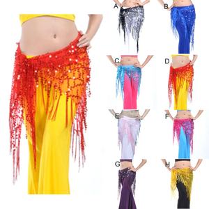 Bestdance Dança do Ventre Triângulo Saia Talão Lantejoula Franja Borla Malha Quadril Cachecol & Cinto Envoltório - Product Image 6