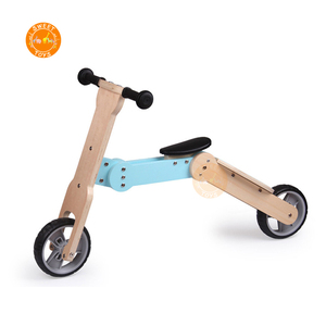 Rueda de bicicleta de equilibrio de madera para niños y niñas, patinete transformador y Triciclo de equilibrio 2 en 1 - Product Image 1