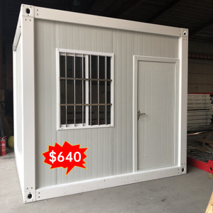 Contenedor fácil de montar de 40 pies y 2 dormitorios, casas prefabricadas de paquete plano en <span class=keywords><strong>Bulgaria</strong></span> para uso de oficina o apartamento - Product Image 1