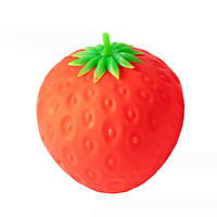 Jouet Squishy Géant Fraise Réaliste à Remontée Lente pour la Réduction du Stress, Idéal comme Cadeau de Fête