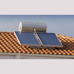 Sistema de calentador de agua solar eléctrico todo en uno, placa de panel plano de ahorro de energía, tubo evacuado para uso doméstico en tierra - Product Image 4