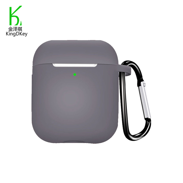 Multi-color Silicone Earphone case Cover Keychain Fashion Luxury Silicone Earpods Case With Carabiner Keychain
