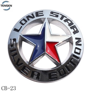 高品质圆形金属汽车标志徽章合金铭牌压铸，带服装和汽车贴纸 - Product Image 3