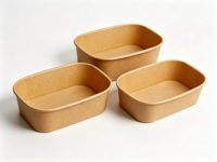 Bol à salade hexagonal jetable biodégradable avec couvercle, vaisselle écologique en bagasse, accessoire