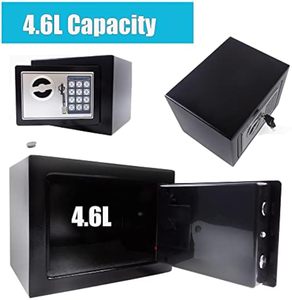 Nhỏ Mini Kỹ Thuật Số Thép Nhà An Toàn Với Chìa Khóa Và Vân Tay Khóa Tiền Ngân Hàng An Toàn An Ninh Hộp Cho Hộ Gia Đình Sử Dụng - Product Image 4