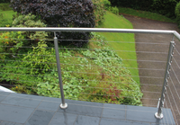 Balustrade d'escalier en acier inoxydable 316 massif, design moderne, résistante à la rouille, pour balcon extérieur, villa, hôtel et centre commercial