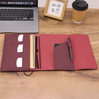 En gros, Prêt à l'emploi, 5 couleurs, Housse de carnet A5 en cuir PU, Étui de journal rechargeable avec sangle élastique, Couverture de livre
