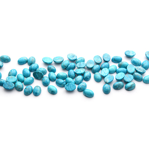 Wholesale 10x14mm Oval Natural <strong>Stone</strong> Cabochon Turquoise <strong>Blue</strong> Loose Gemstones Customized Natural Dyeing <strong>Blue</strong> Target Audience - Product Image 2
