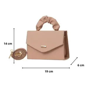 Bolso bandolera de maquillaje para mujer Fana, color nude, microfibra, cuero sintético, para todas las estaciones - Product Image 3