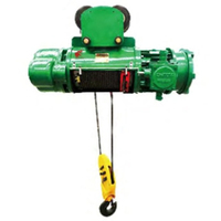 Polipasto Eléctrico de Cable H Beam, 1000 kg, Doble Guaya, 5 Toneladas, Elevador Monorraíl con 2 Ganchos
