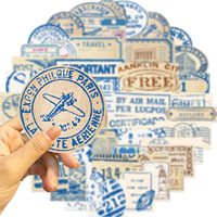 50 autocollants de dessin animé pour billets de voyage, pour ordinateur portable, vente en gros, pour carnet de notes DIY, feuilles de Ginkgo