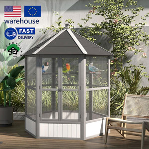 Açık bahçe lüks toptan büyük boy ahşap Pet papağan Aviary açık büyük kuş kafesi - Product Image 1
