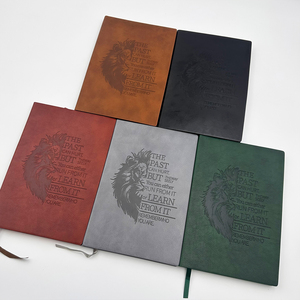 Cổ Điển A5 Da Tạp Chí Máy Tính Xách Tay Với Sư Tử Dập Nổi Mềm Bìa Tròn Cạnh Với An Toàn Ràng Buộc Và Ribbon Bookmark - Product Image 2