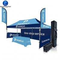 Tente de réception publicitaire pop-up PANGUI 10x10 (3x3m) octogonale avec cadre, idéale pour événements, fêtes et salons professionnels, impression personnalisée