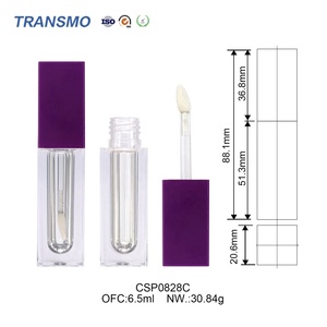 Tubos de Brillo Labial con Logotipo Personalizado, 6.5ml, Plástico Blanco Ecológico con Tapa de Rosca, Bajo MOQ, Varillas Vacías para Brillo Labial y Rubor - Product Image 2