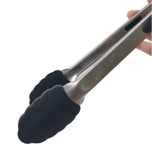 Pinces de cuisine en acier inoxydable avec embouts en silicone antidérapants, pinces à viande pour buffet, pinces à bœuf pour grillades, outils de barbecue, ustensiles de cuisine - Product Image 1