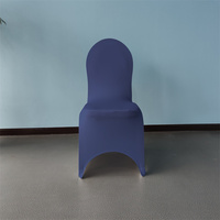 Vente en gros Polyester Spandex Banquet Fête De Mariage Blanc Arche Avant Chaise Pliante Couverture