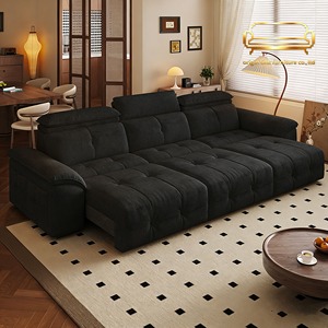 2025 Funktionales Elektrisches Sofa Wohnzimmer-Relaxsessel Intelligente Sprachsteuerung Ausziehbar Verwandelbar PU Einzelsitz <span class=keywords><strong>Lawrence</strong></span> - Product Image 1