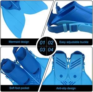 Bonne performance adulte monopalme avec queue de sirène palmes de natation PP + TPE + caoutchouc matériel facile ensemble de plongée - Product Image 6