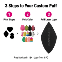 OEM Maßgefertigter Make-up-Schwamm Kosmetik-Foundation-Applikator Weicher Schönheits-Schwamm Blender mit Box