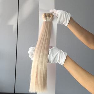 Extensiones de cabello rubio 100% Remy de Dragonbeauty Factory, cabello humano ruso con trama a máquina, doble capa. - Product Image 5